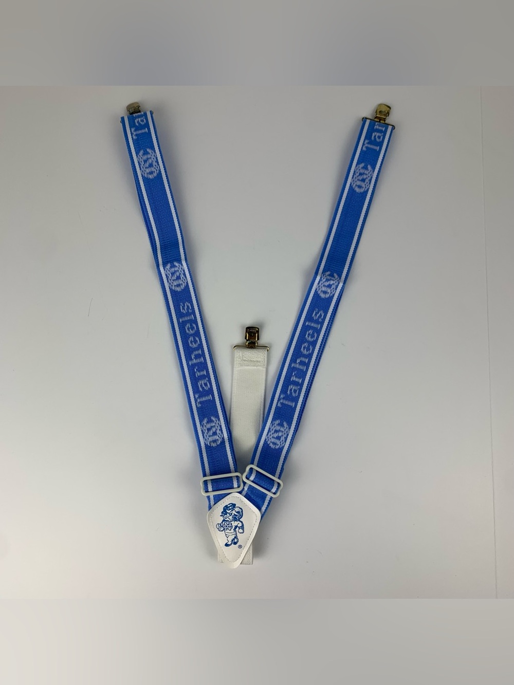 Vintage University of North Carolina Tar Heels UNC Blue White Suspenders